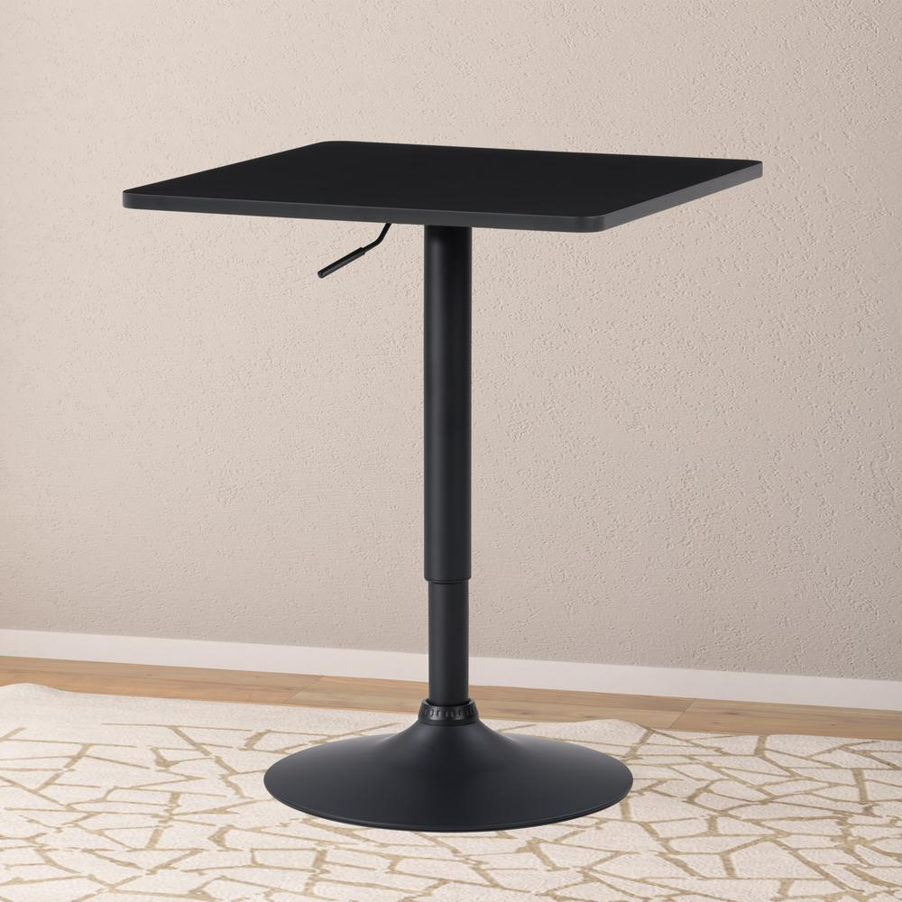 CorLiving Square Adjustable Pedestal Dining Table