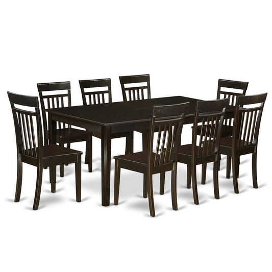 9  Pc  Dining  room  set-Dining  Table  with  Leaf  plus  8  Dining  Chairs.