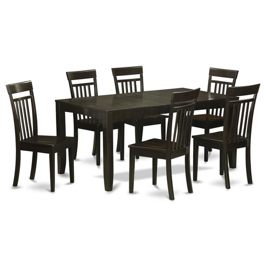 7  Pc  Dining  room  set-Kitchen  Tables  with  Leaf  and  6  Chairs  for  Dining  room