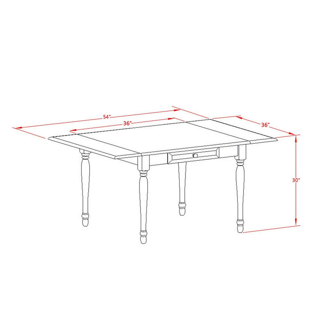 Dining Table Buttermilk & Cherry, MZT-WHI-T