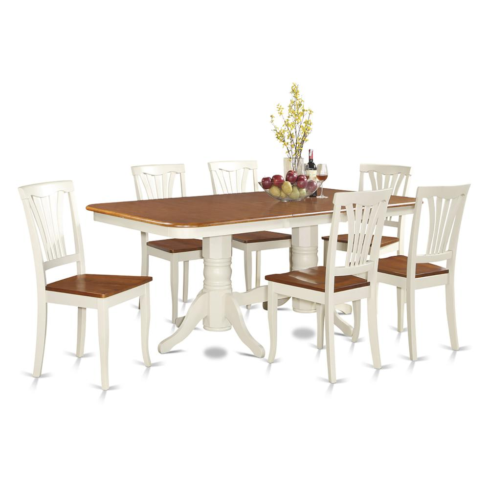 7  PC  Dining  room  set-Dining  Table  with  Leaf  and  6  Dining  Chairs