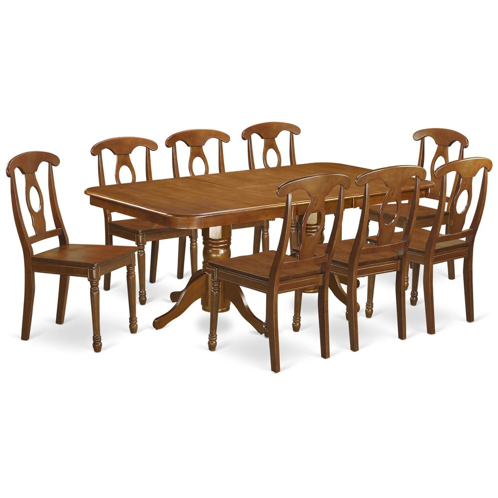 9  Pc  Dining  room  set  Table  with  Leaf  and  8  Dining  Chairs