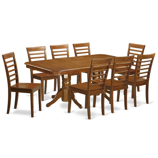 9  Pc  Dining  room  set  Dining  Table  with  Leaf  and  8  Dining  Chairs