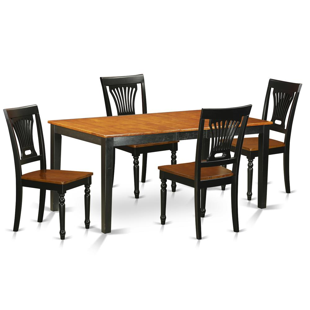 5  PC  Table  set-Dining  Table  and  4  Wooden  Dining  Chairs