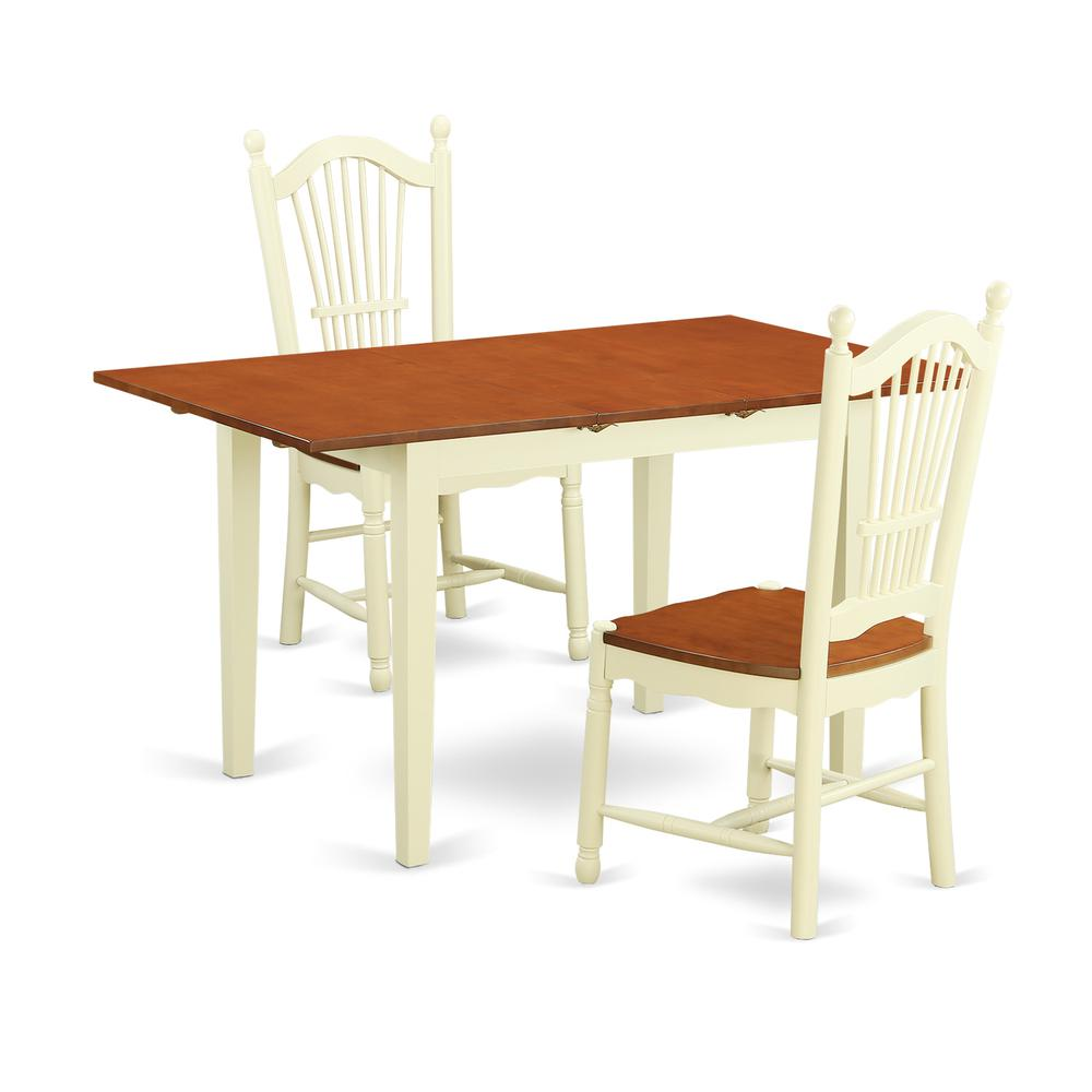 3  Pc  Dinette  set-Dining  Table  and  2  Kitchen  Dining  Chairs