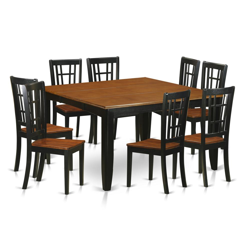 9  Pc  Dining  room  set-Dining  Table  and  8  Wood  Dining  Chairs