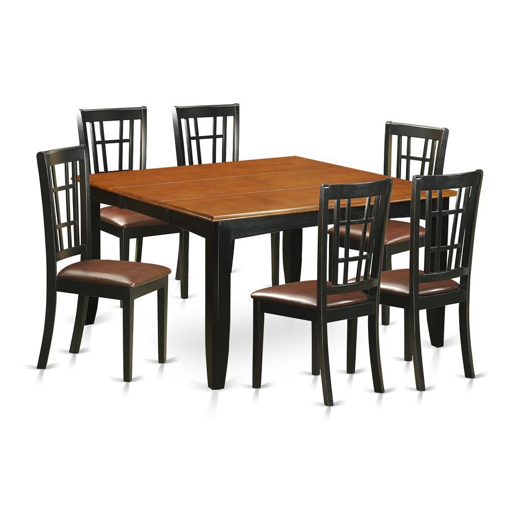 7  PC  Dining  room  set-Dining  Table  and  6  Wooden  Dining  Chairs