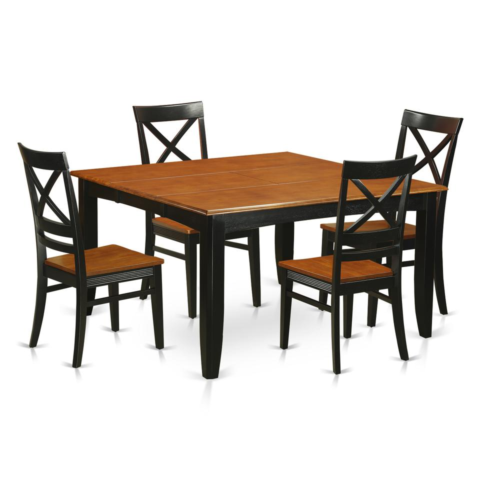 5  PC  Dining  room  set-Dining  Table  with  4  Wooden  Dining  Chairs