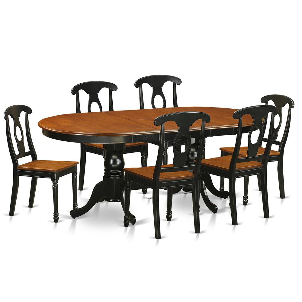7  PC  Dining  room  set-Dining  Table  with  6  Wood  Dining  Chairs
