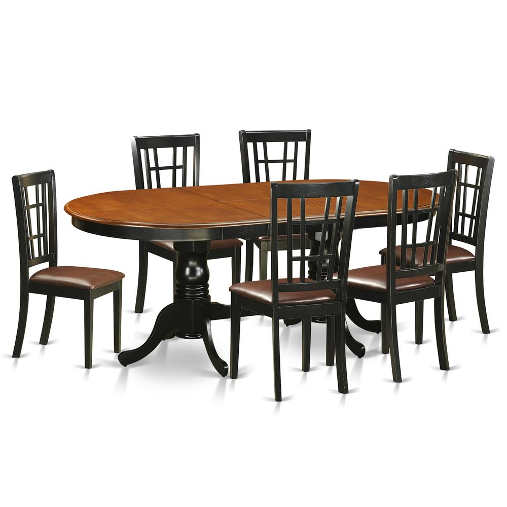 7  PC  Dining  room  set-Dining  Table  with  6  Wood  Dining  Chairs