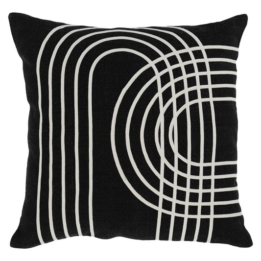 Claudie 22" Throw Pillow in Black by Kosas Home