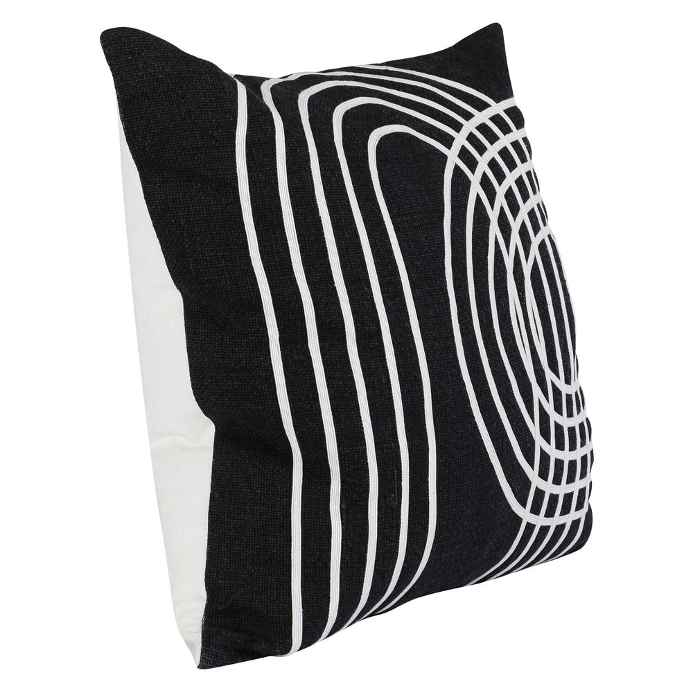 Claudie 22" Throw Pillow in Black by Kosas Home