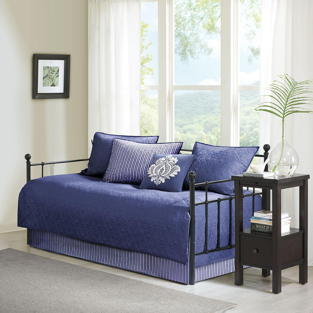 100% Polyester Solid Reversible 6pcs Daybed Set,MP13-4970