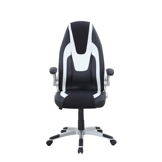 Modern Ergonomic 2-Tone Adjustable Computer Chair, Silver