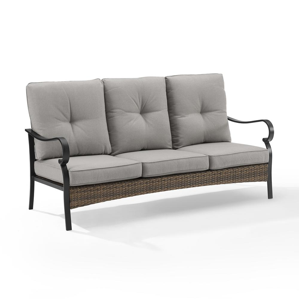 Dahlia Outdoor Metal And Wicker Sofa