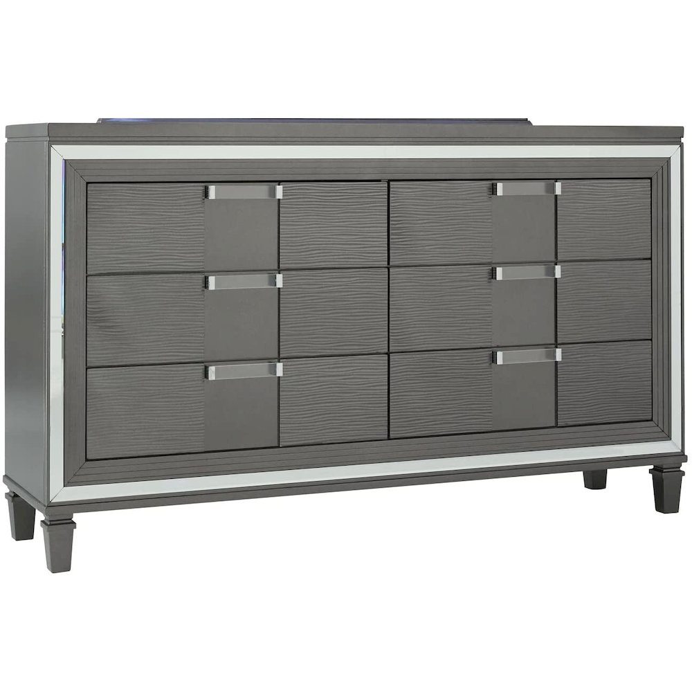 Pisa-Metallic Grey-Dr, Metallic Grey Dresser