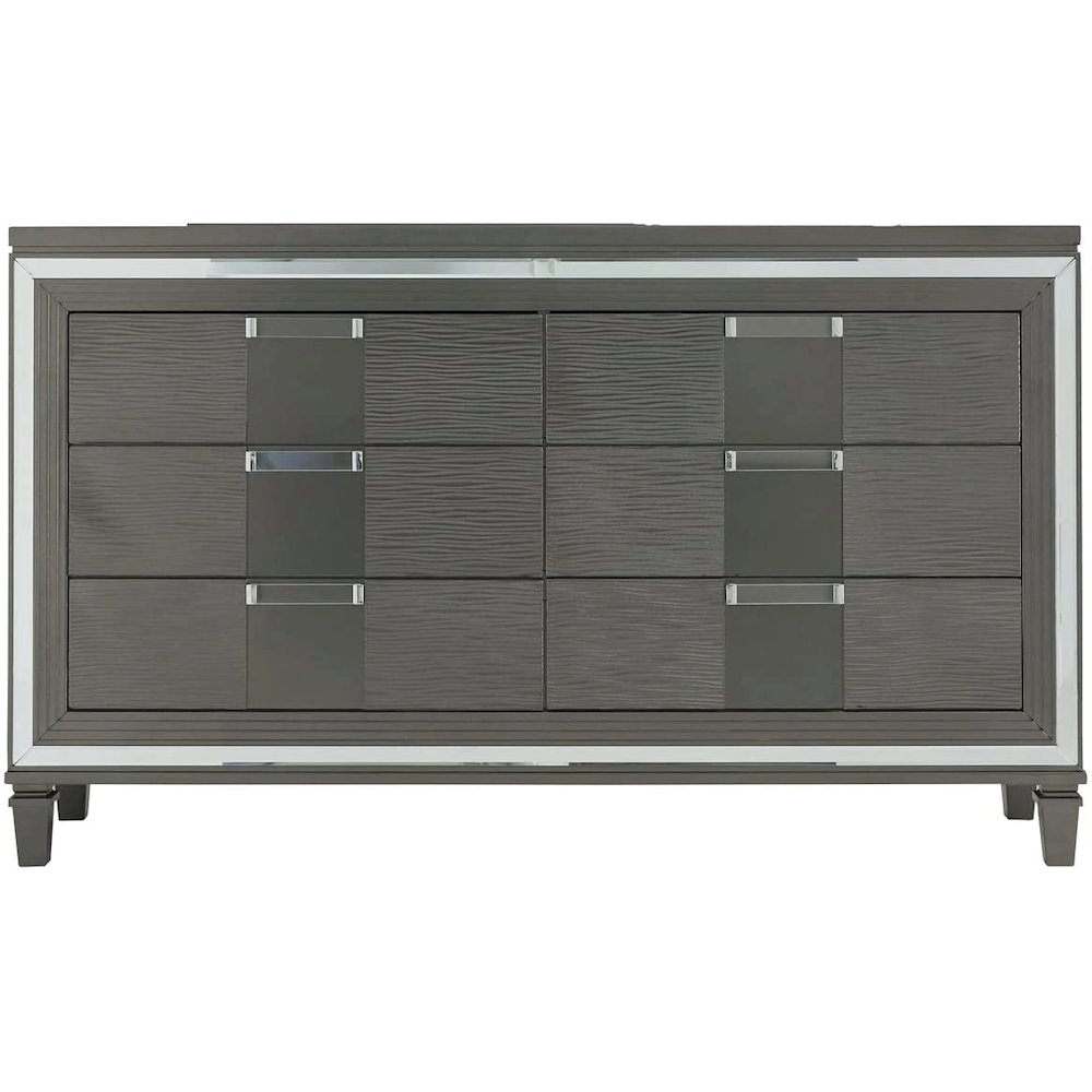 Pisa-Metallic Grey-Dr, Metallic Grey Dresser