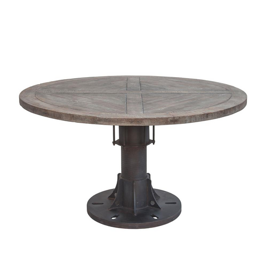 Sterling 54-Inch Round Reclaimed Teak Dining Table