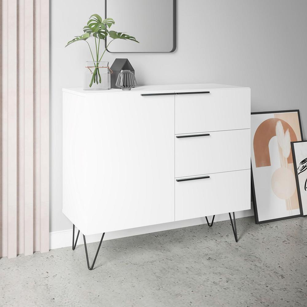 Beekman 35.43 Dresser with 2 Shelves in White