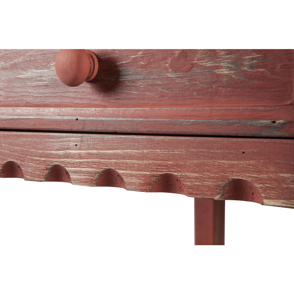 Country Cottage Media/Console Table, Red Antique Finish