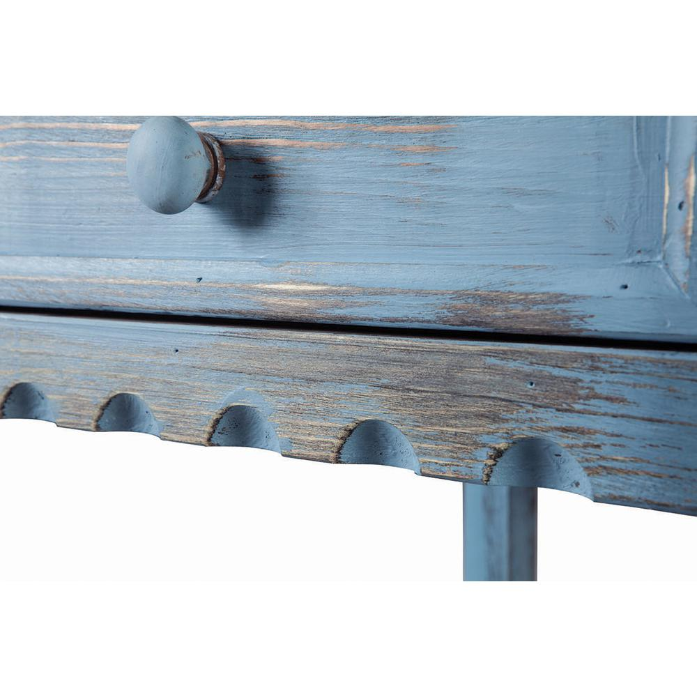 Country Cottage Media/Console Table, Blue Antique Finish