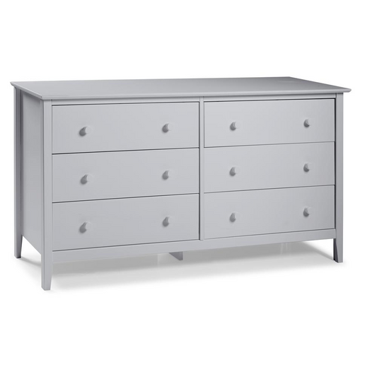 Simplicity 6-Drawer Dresser, Dove Gray