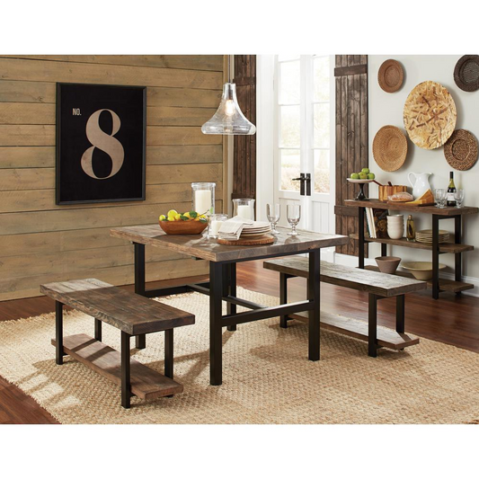 Pomona Metal and Reclaimed Wood Dining Table