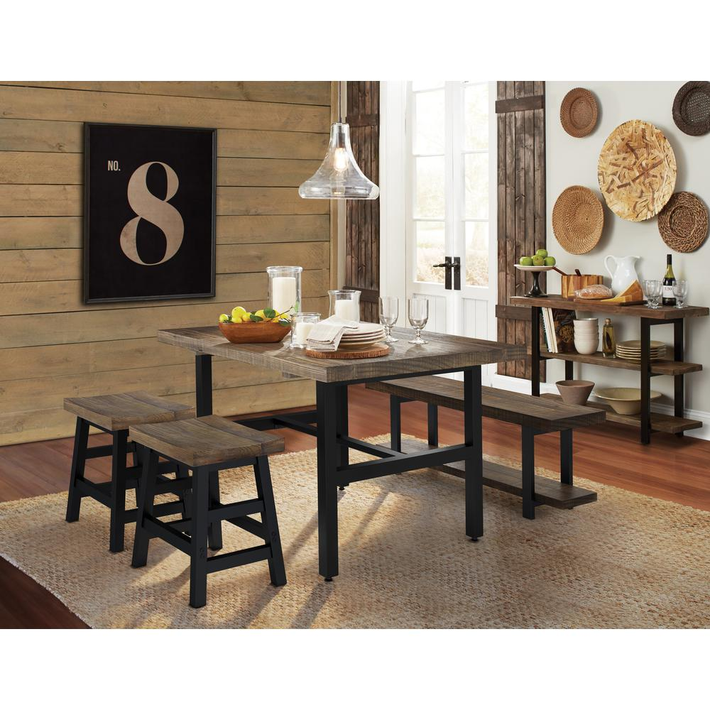 Pomona Metal and Reclaimed Wood Dining Table