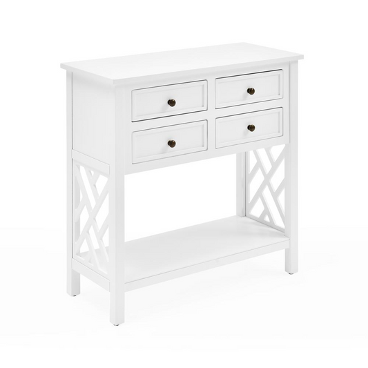 Coventry 32"W Wood Console Table with 4-Drawers