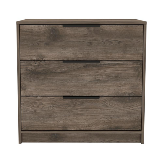 DEPOT E-SHOP Egeo 3 Drawers Dresser, Countertop, Three Drawers, Dark Brown, For Bedroom