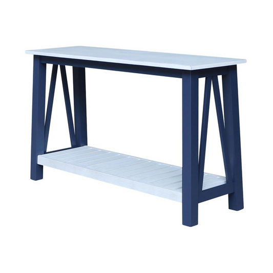 Surrey Console/Sofa Table, Blue/antiqued chalk