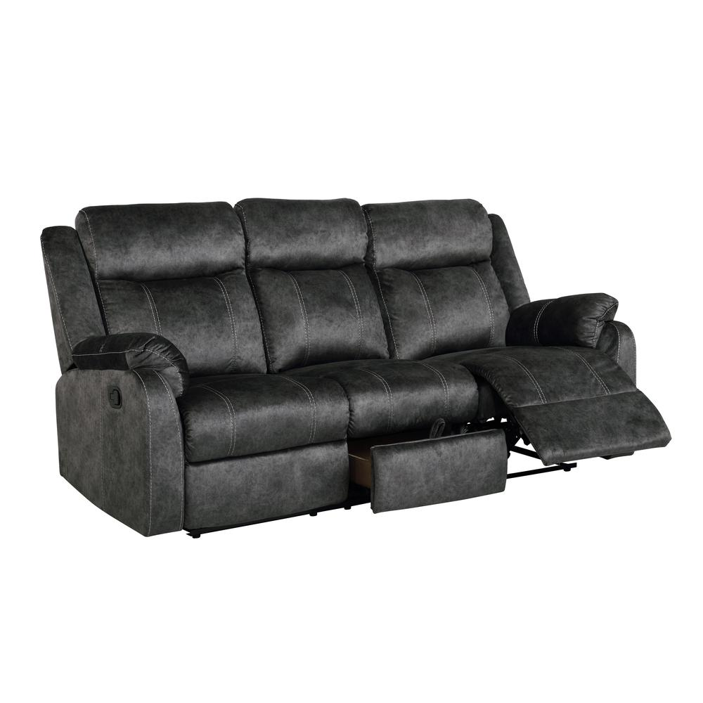 Domino Granite - Reclining Sofa W/ Drop Down Table&Drawer - The Room ...