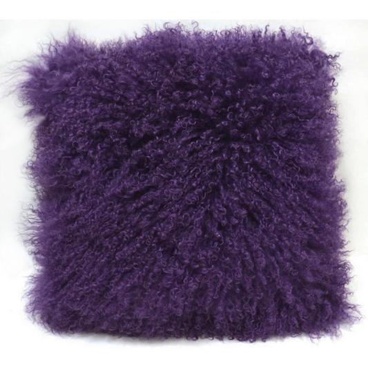 Myne Fur Throw Pillow Purple 16"