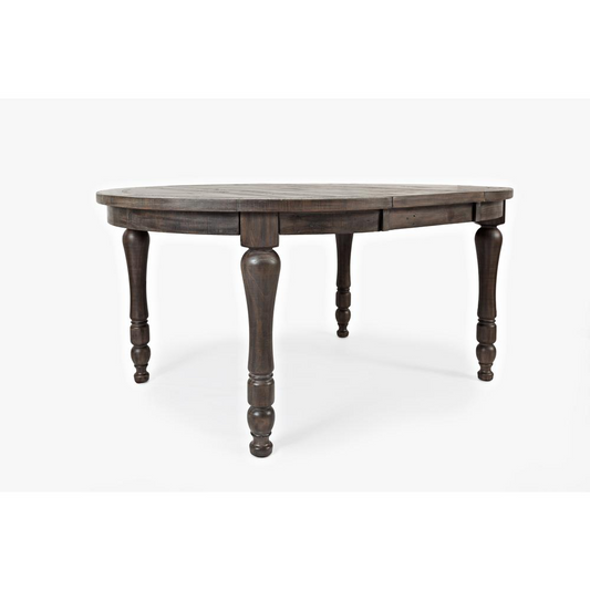 Madison County Round to Oval Dining Table - Barnwood