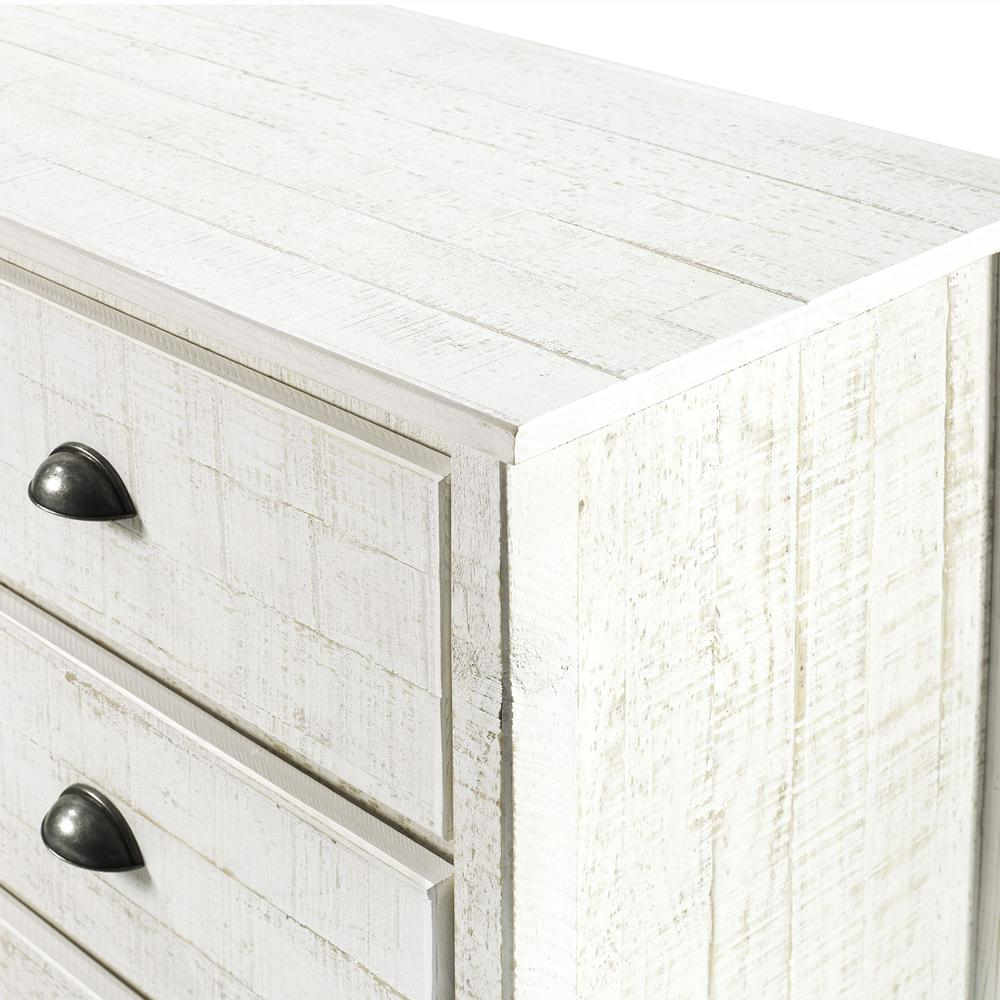 Rustic 6-Drawer Dresser, Rustic White