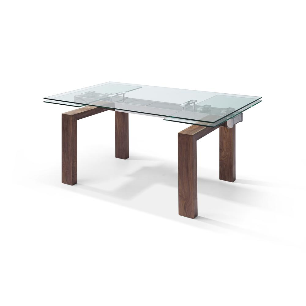 Davy Extendable Dining Table in Walnut