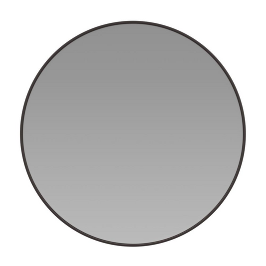 20" Round Black Metal Framed Wall Mirror - Large Accent Mirror for Bathroom, Vanity, Entryway, Dining Room, & Living Room