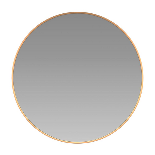 36" Round Gold Metal Framed Wall Mirror - Large Accent Mirror for Bathroom, Vanity, Entryway, Dining Room, & Living Room