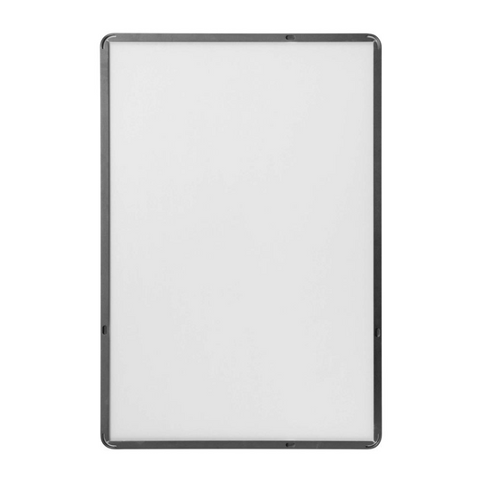 22" x 30" Decorative Wall Mirror - Rounded Corners, Bathroom & Living Room Glass Mirror Hangs Horizontal Or Vertical, Black