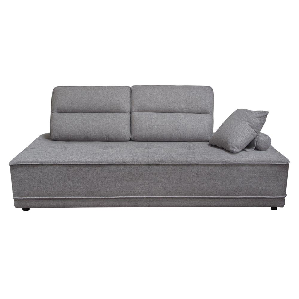 Slate Lounge Seating Platform with Moveable Backrest Supports in Grey Polyester Fabric by Diamond Sofa