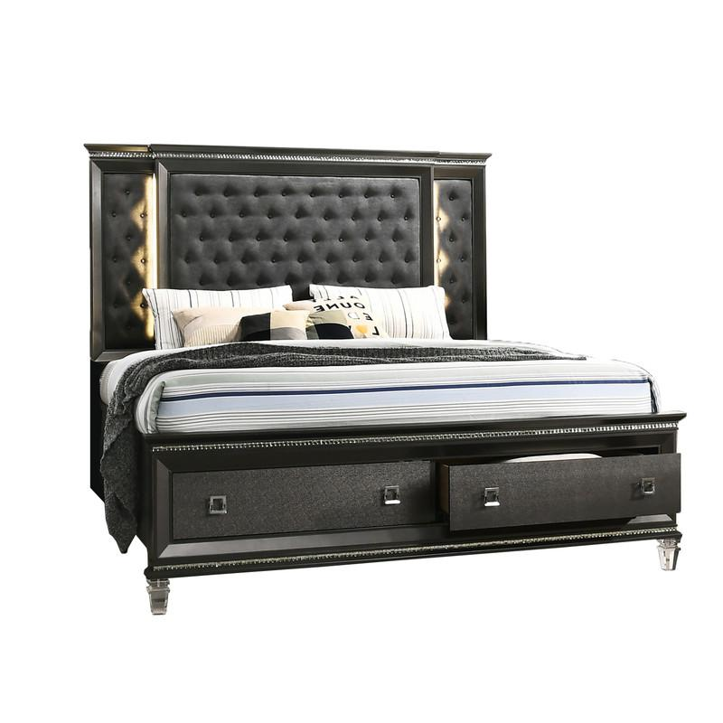 3PC Queen  Bedroom Set: 1 Panel Bed, 1 Night Stands, and 1 Dresser with 8 Drawers and Two Jewelry Drawers