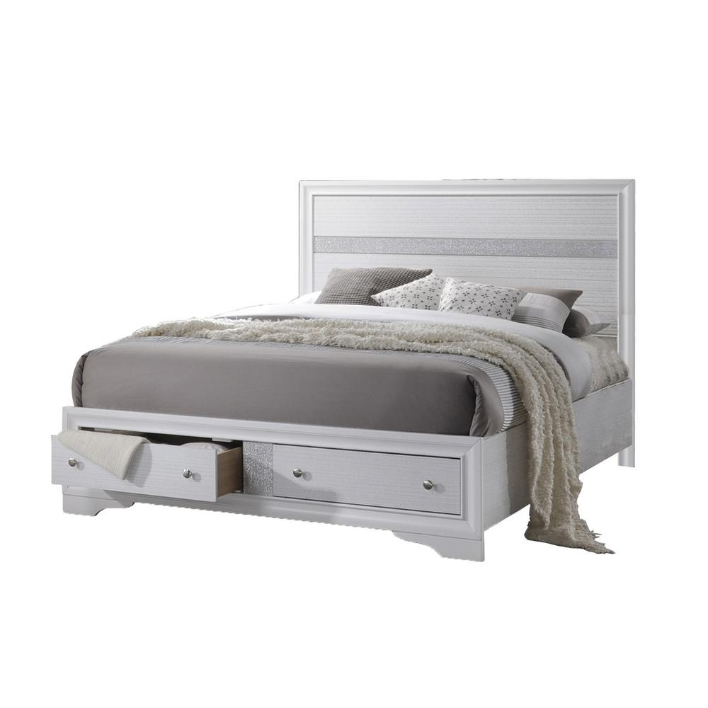 Catherine White 5 Piece Bedroom Set with Chest, Queen