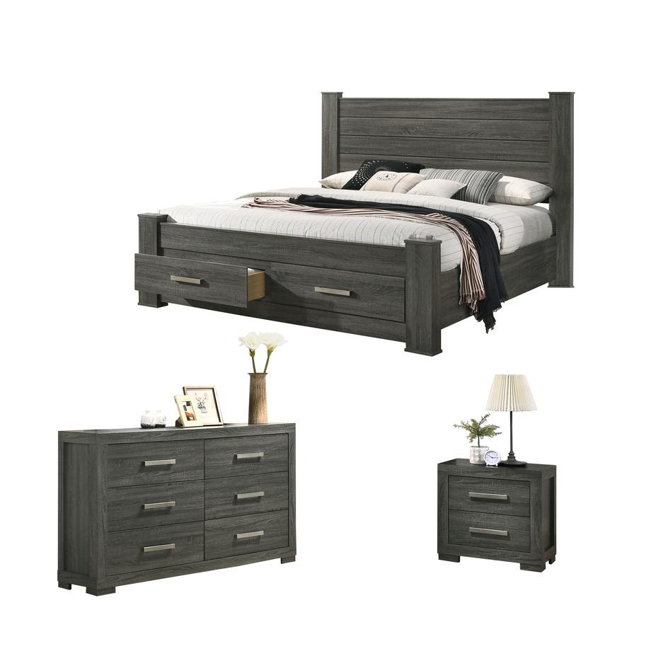 Lisa 3 Piece Bedroom Set, Queen