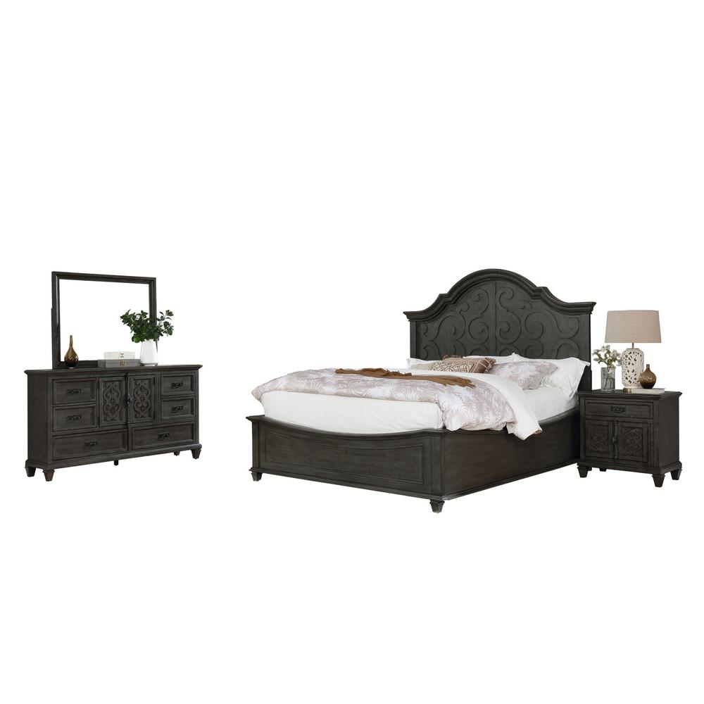 Panel 4 Piece Bedroom Set, California King