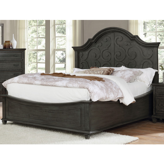 Panel Queen Bed in Rustic Grey