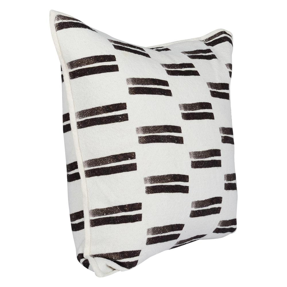 Dalia 22" Square Throw Pillow, Ivory Black