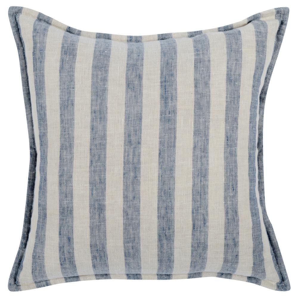 Sima 18" Square Throw Pillow, Ivory Blue