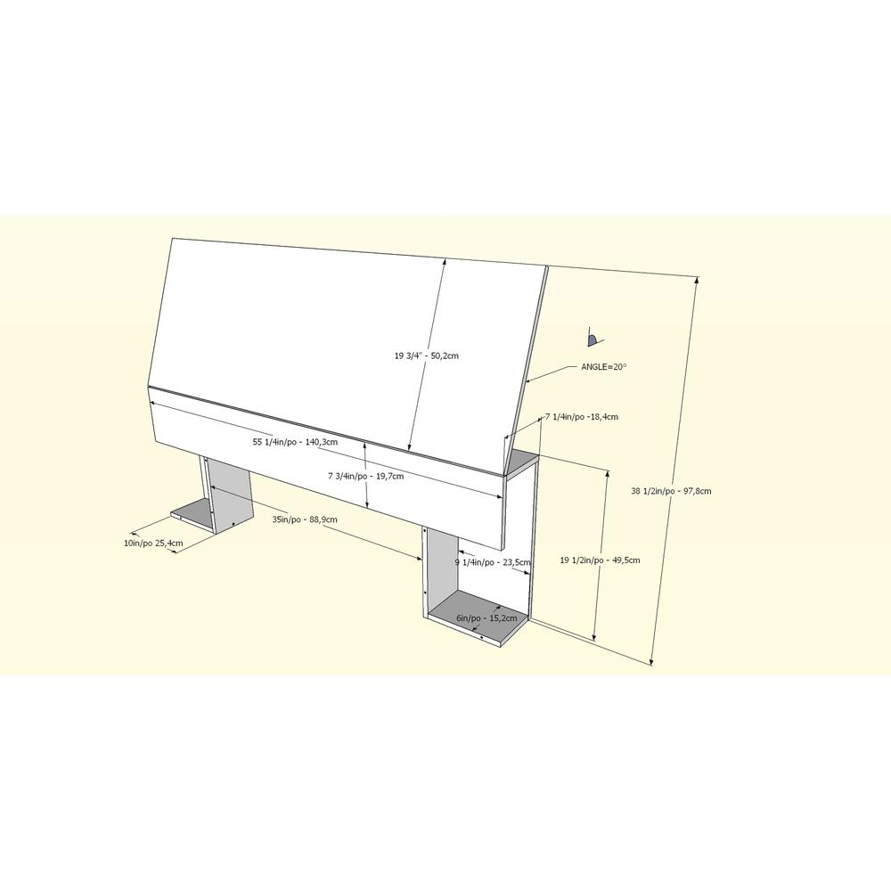 Esker 4 Piece Full Size Bedroom Set, Natural Maple and White