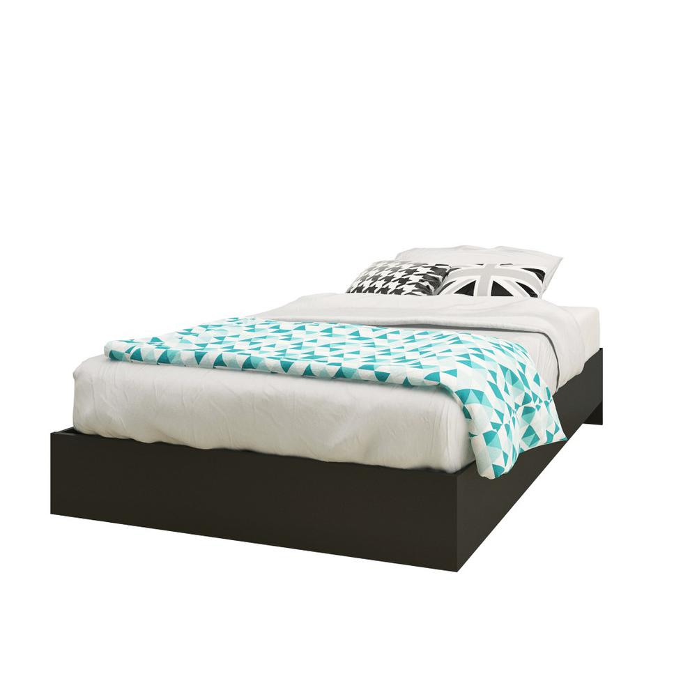 Avatar 3 Piece Full Size Bedroom Set, Bark Grey and Black