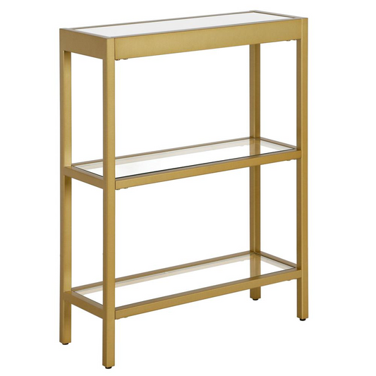 Alexis 22'' Wide Rectangular Console Table in Brass